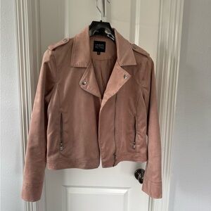 Urban Retro Pink Faux Suede Jacket